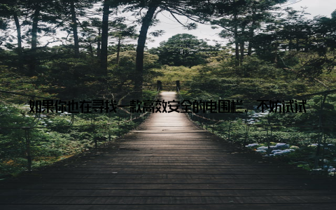 如果你也在寻找一款高效安全的电围栏, 不妨试试这款12V畜牧电围栏, 相信它会给你带来意想不到的惊喜!