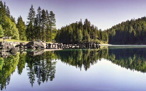 建立食品安全追溯体系