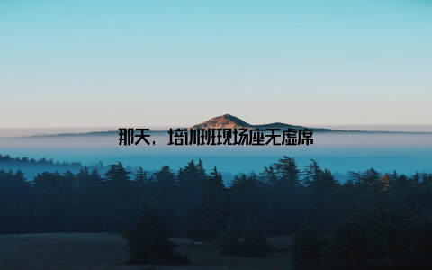 那天, 培训班现场座无虚席