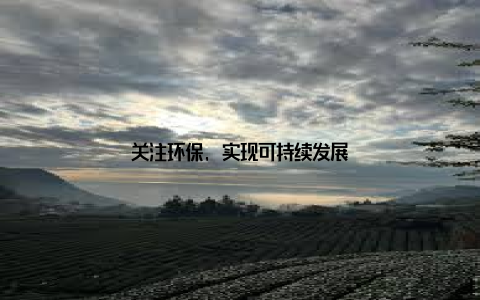 关注环保, 实现可持续发展