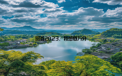 回首2023, 我感慨万分