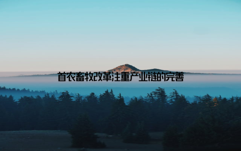 首农畜牧改革注重产业链的完善