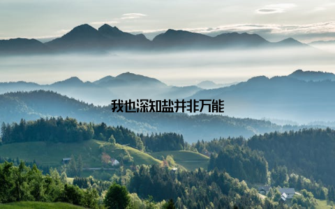 我也深知盐并非万能