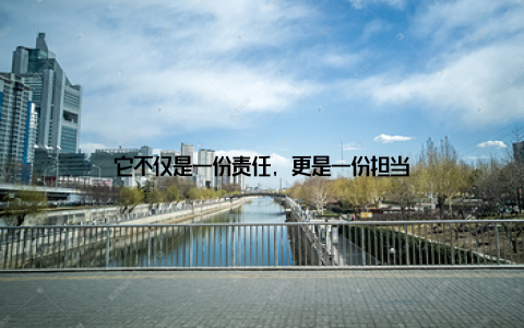 它不仅是一份责任, 更是一份担当