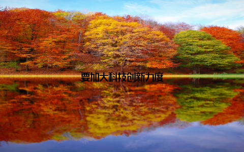 要加大科技创新力度