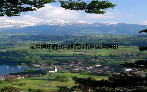 录用通知面试合格者将收到录用通知