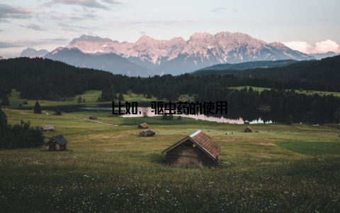 比如, 驱虫药的使用