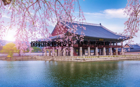 保障国家粮食安全, 稳定市场供应