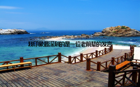 我印象最深刻的是一位老前辈的发言