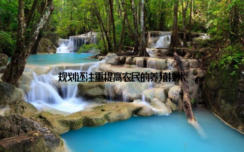 规划还注重提高农民的养殖技术