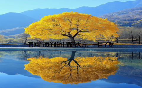 官网首页的设计简洁大方, 一目了然