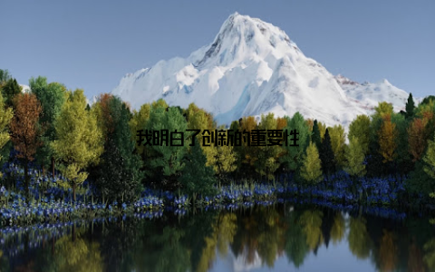 我明白了创新的重要性