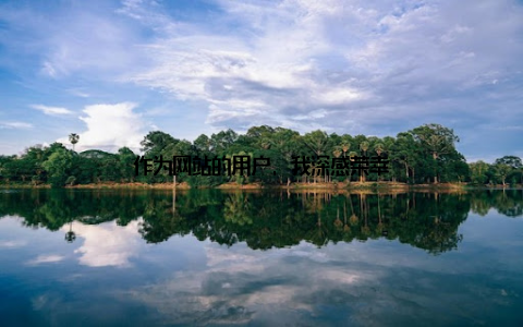 作为网站的用户, 我深感荣幸