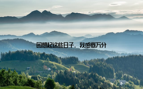 回想起这些日子, 我感慨万分